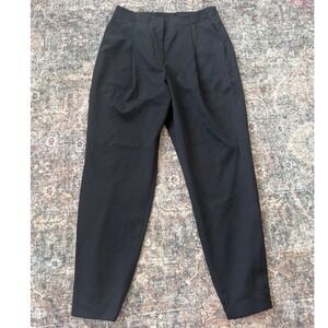 Akris Punto 100% Wool Dress Pants Trousers Slacks Black size 6 Pleated